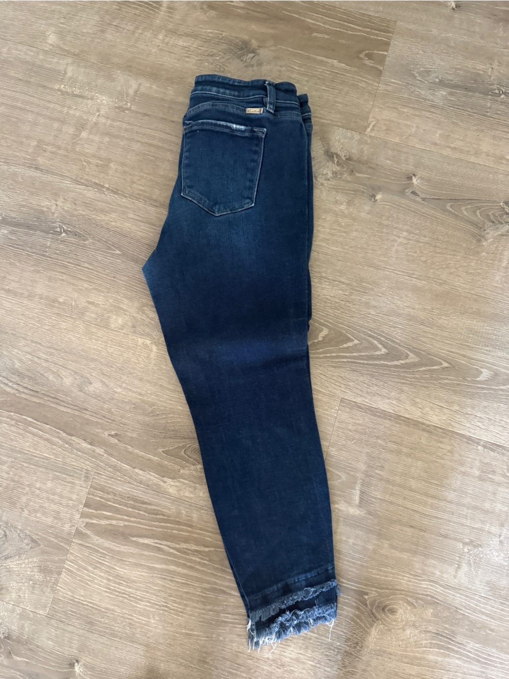 KanCan Dark Indigo Skinny Jeans with Raw Hem